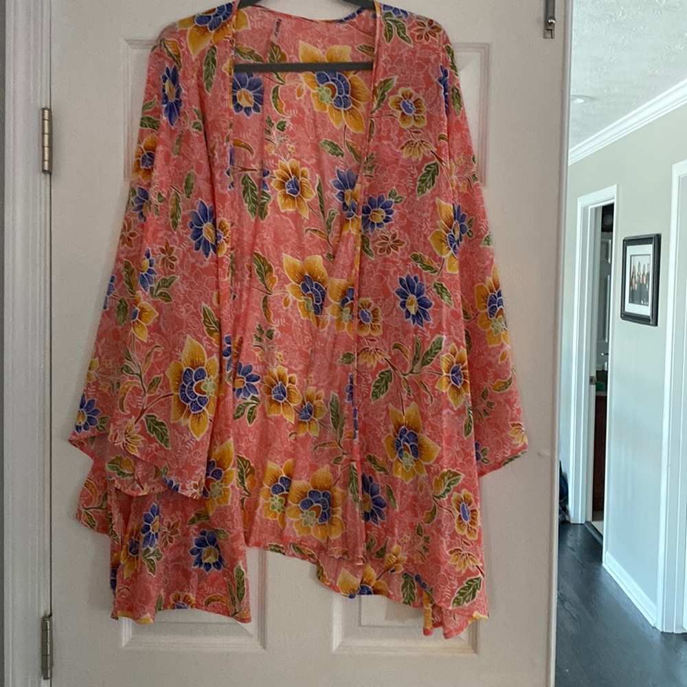 One size floral cover up